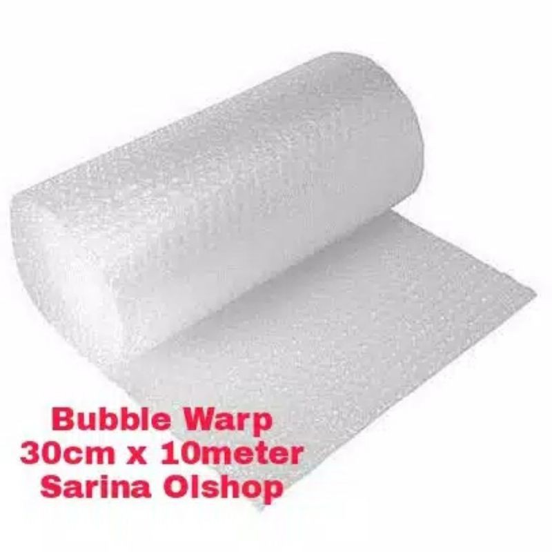 

Bubble warp 30cm x10 meter Putih/Hitam merek GMP