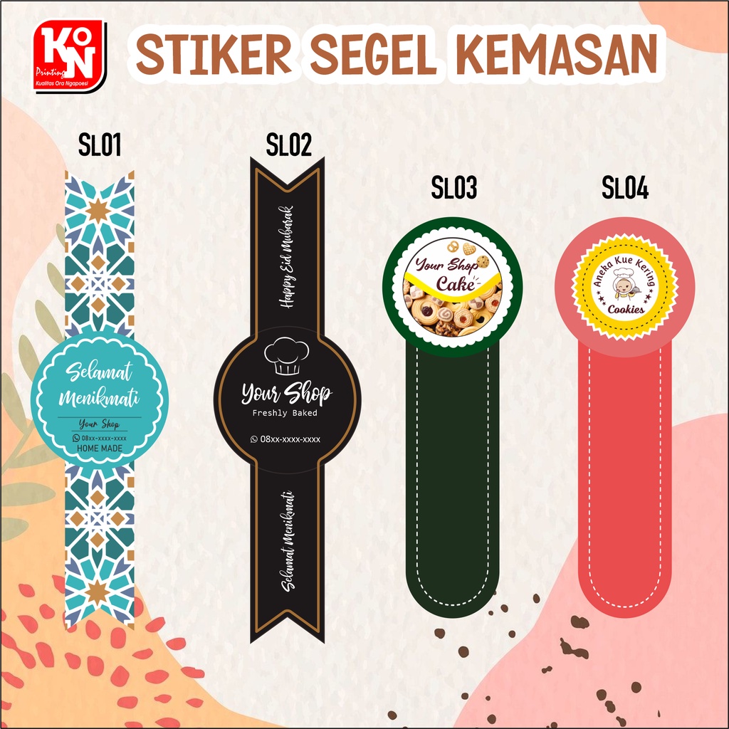 Jual Stiker Segel Makanan Sticker Segel Toples Sticker Label