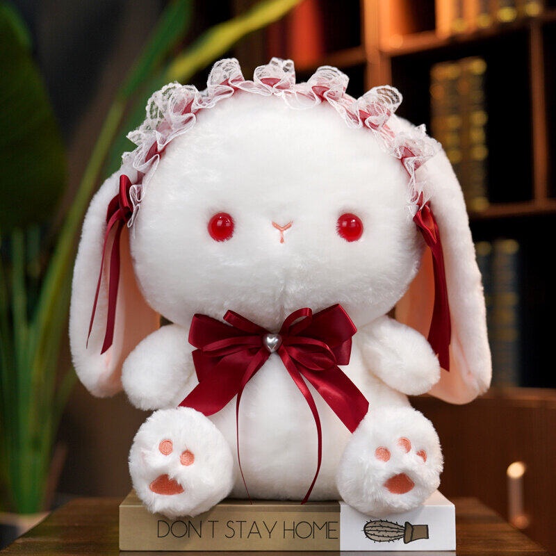 25/30cm Cute Cartoon Lolita Rabbit / Bunny Plush Baby Toy Doll Kawaii Plushie Stuffed Animal Gift for Girls Boys Girlfriends