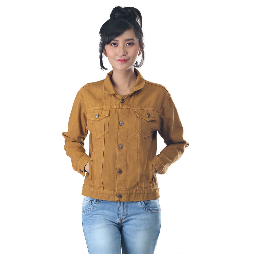 JAKET COUPLE WANITA SP742 JEANS COKLAT