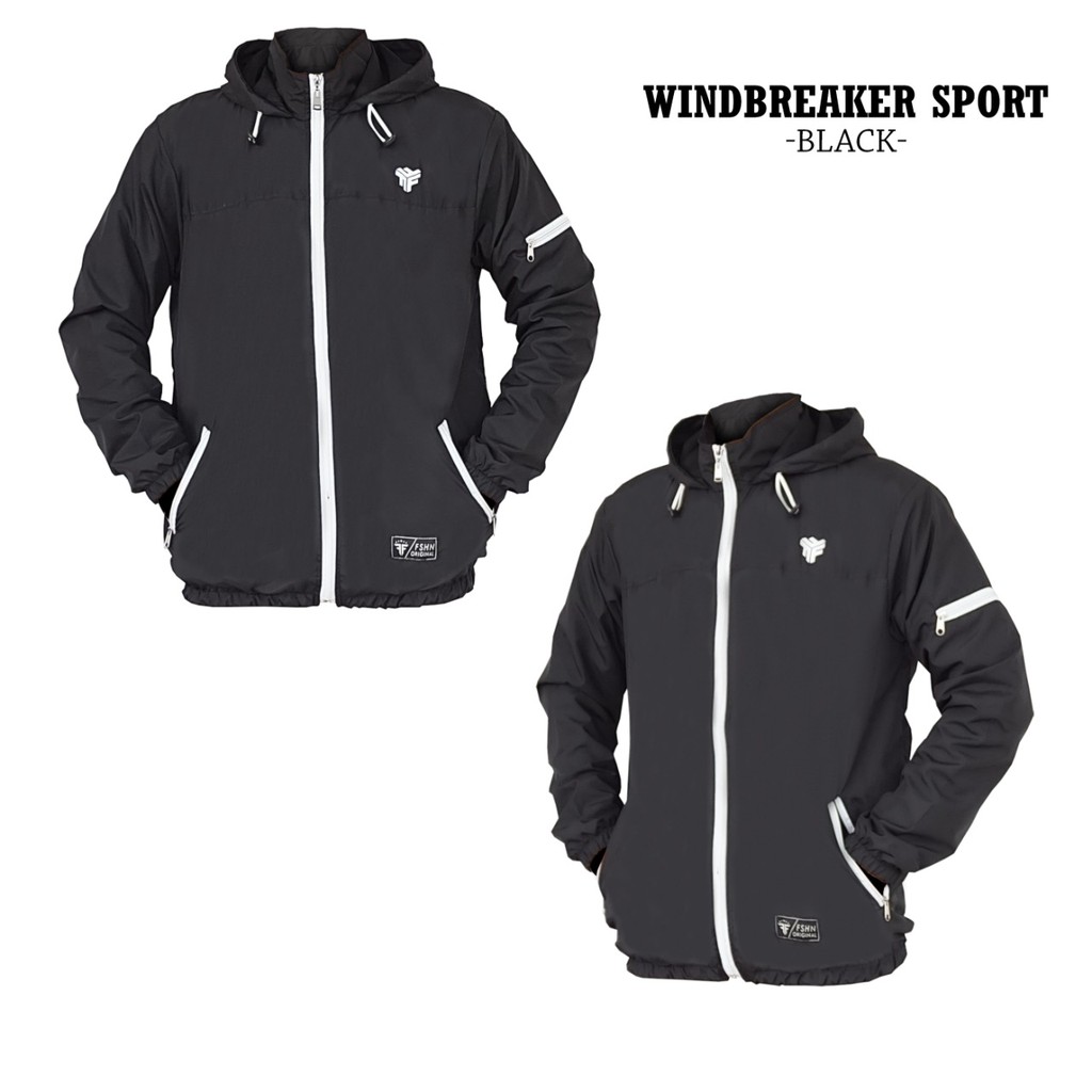 Triple F Windbreaker Jacket Sport-Black XL