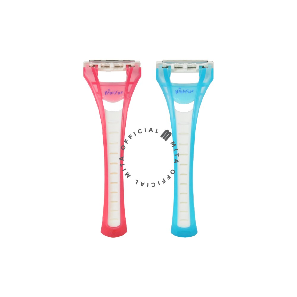 [MADE IN JAPAN] MITA KAI HIBISCUS BODY FACIAL RAZOR/ Cukuran Bulu Badan Isi 3/ TRN34PHB1