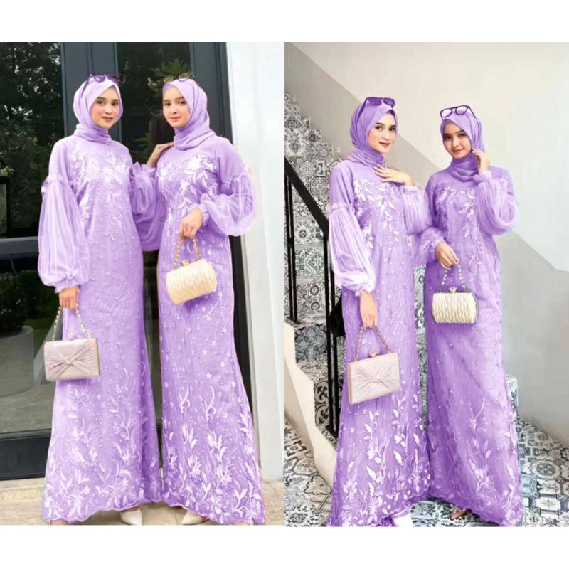 MAXI MODELA /GAMIS FULL BRUKAT /GAMIS TILLE MUTIARA /GAMIS KONDANGAN /GAMIS UNDANGAN