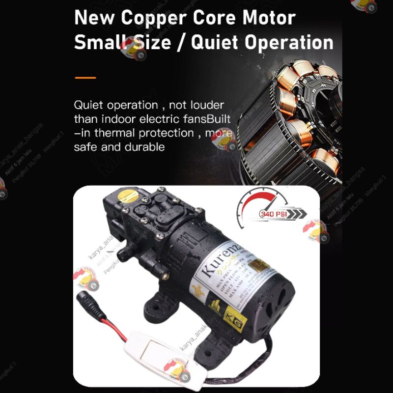 ⭕Paket Mesin 340PSI plus Adaptor 10A Max Power Kualitas terjamin terbaik dikelasnya