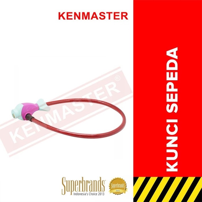 Kunci Sepeda Kabel Fish Head / Kenmaster Kunci Sepeda