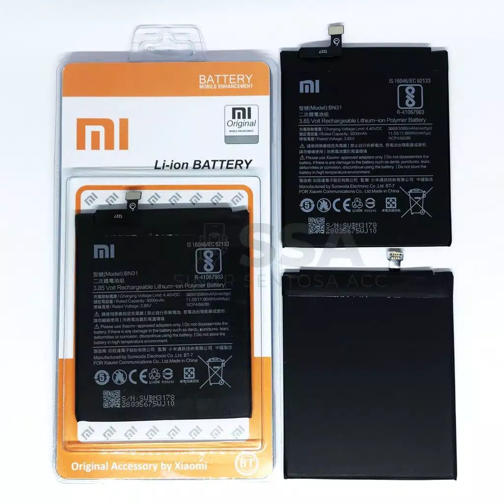 Batre Baterai Redmi Note 5A BN31 | Battery Xiaomi Xiomi Redmi Note 5A BN31 Original