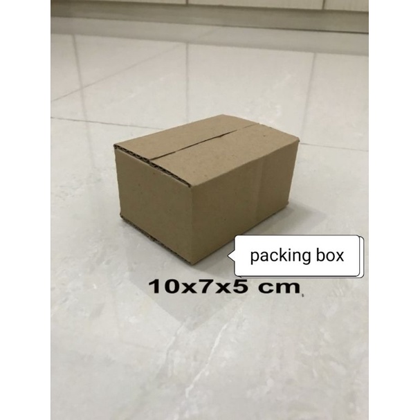 

karton/dus UK.10x7x5cm.single wall luar polos dalem ada tulisan