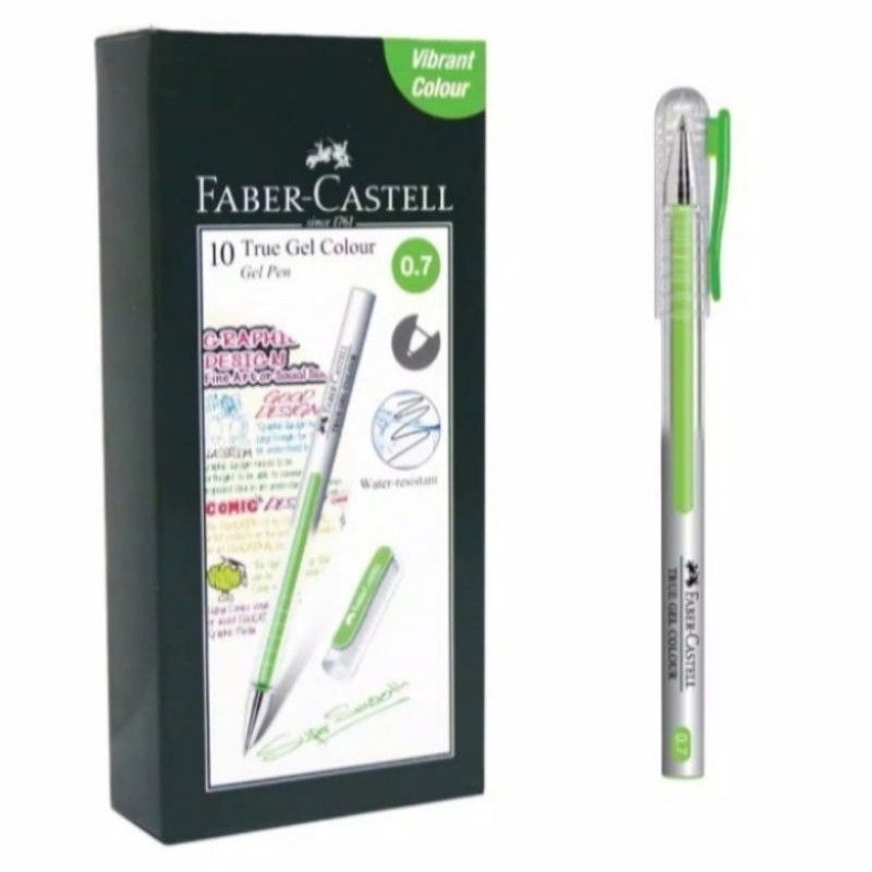 

Faber Castell True Gel pen Light Green 0.7 mm/pulpen gel Faber Castell