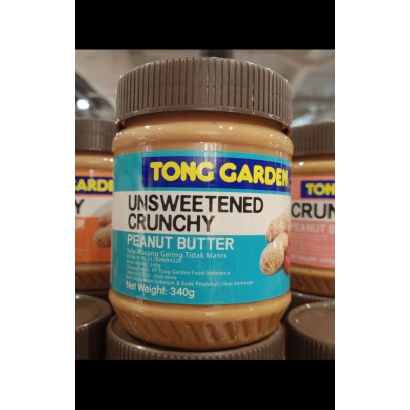 

tong garden unsweetened crunchy peanuts butter selai jam 340gr
