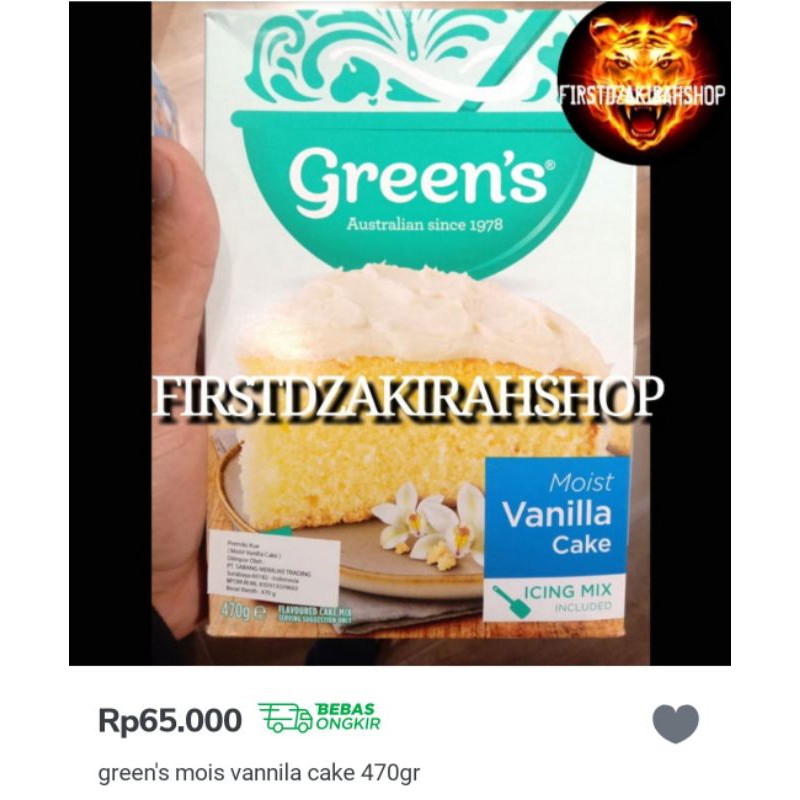 

Green's mois vannila cake 470gr