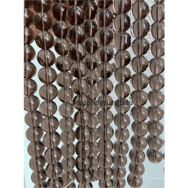 batu smoky quartz 14mm kuarsa coklat akik brown stone healing besar