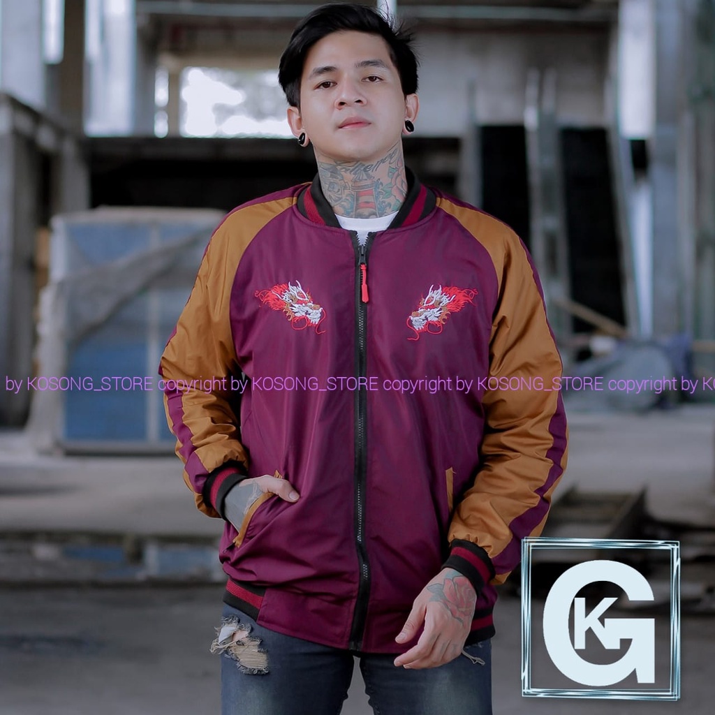JAKET SUKAJAN TASLAN BORDIR DRAGON JEPANG PREMIUMM
