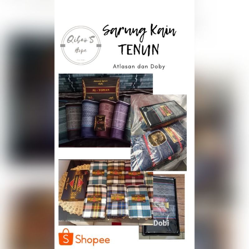 Kain Sarung Tenun Al Yoman/Sarung Tenun Yomantex/Sarung Murah/Sarung Gajah /Saroeng/ Sarung Lebaran