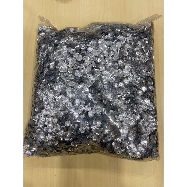 Payet Manik Ramboci Piring Flat Silver 6 mm berat 450gr