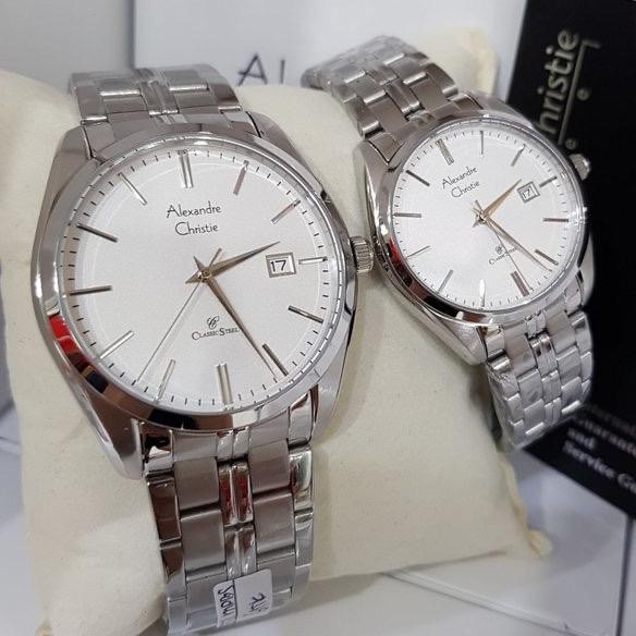 Jam Tangan Couple Alexandre Christie 8558 Ac8558 Ac 8558 L Original Toko.Feranika