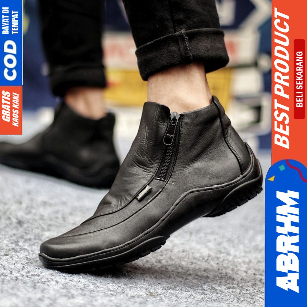 ABRHM CORA Sepatu Formal Pria Sepatu Casual Sepatu Pria Casual Kulit Asli Sepatu Kasual Cowok / Cowo Oxford Kerja Kantor Lapangan Kuliah Kondangan Gaya Keren Kekinian Original Murah Terlaris