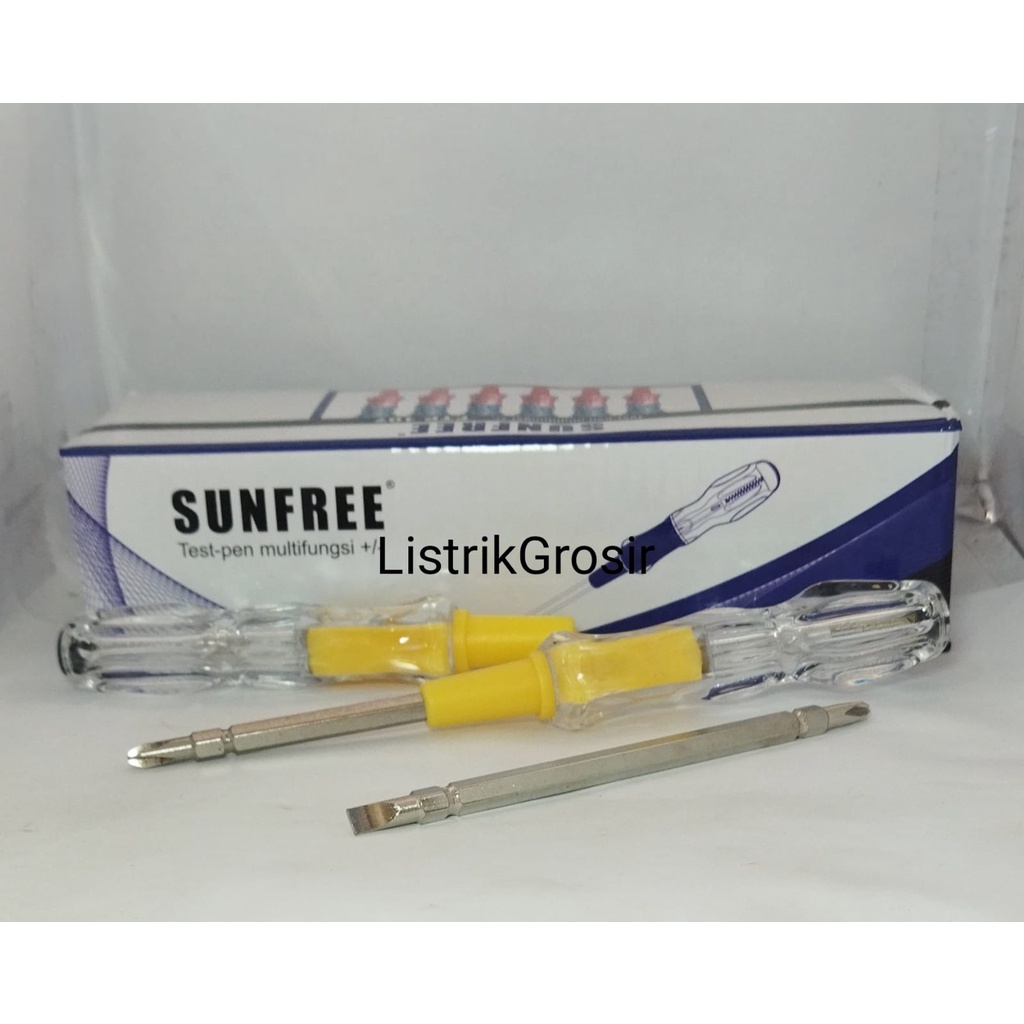 Obeng Tespen Jumbo Bolak Balik +/- SUNFREE Test Pen FTP 107 SNI