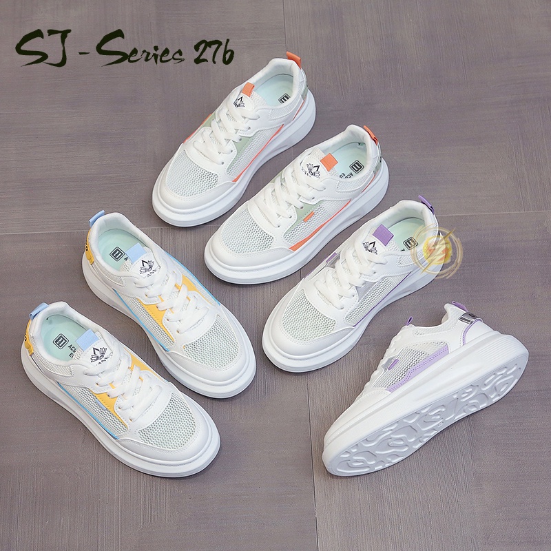 [MONA] Sepatu Sneakers Cewek Tali Trendy Casual Kuliah Hangout Kualitas Import Premium - 276