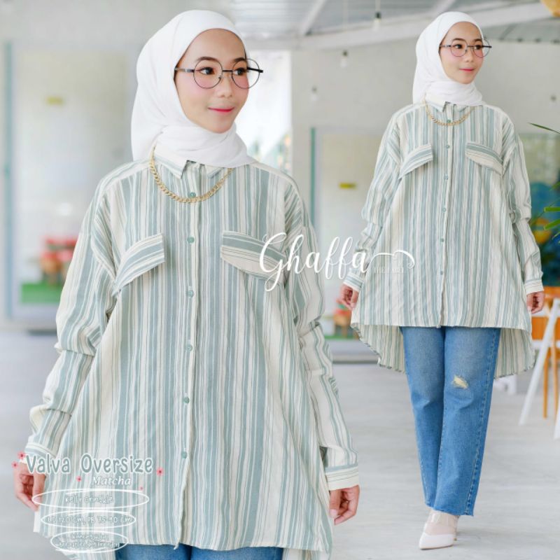 VALVA OVERSIZE BY GHAFFA THE LABEL / BLOUSE WANITA MUSLIMAH / Baju wanita Kekinian