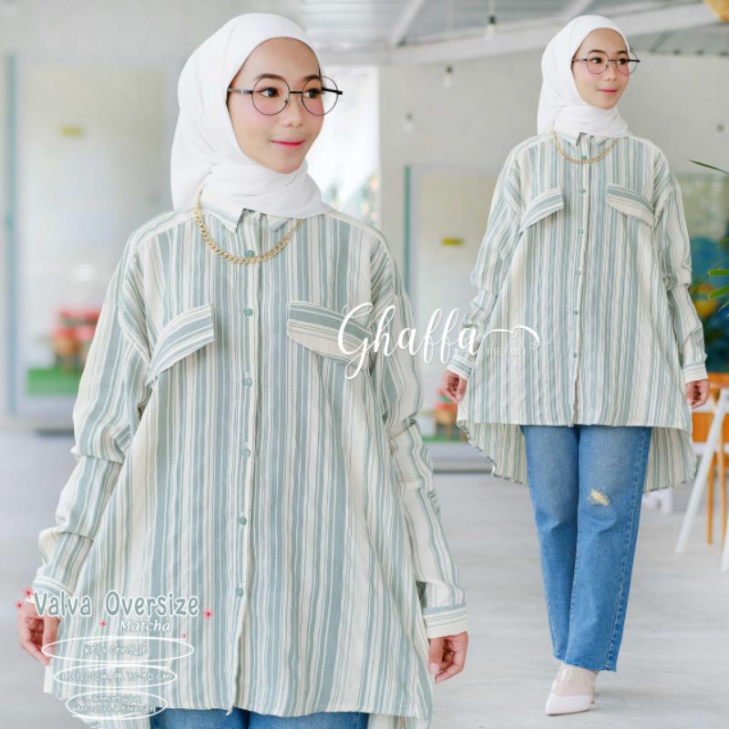 VALVA OVERSIZE BY GHAFFA THE LABEL / BLOUSE WANITA MUSLIMAH / Baju wanita Kekinian