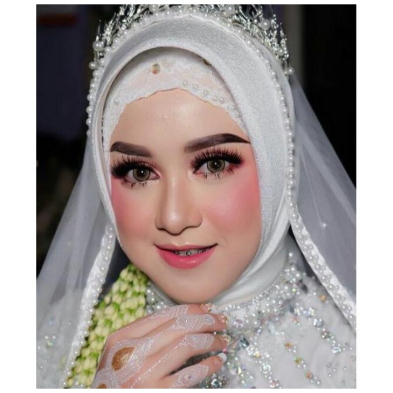 Slayer veil pengantin veil hijab pengantin slendang pengantin