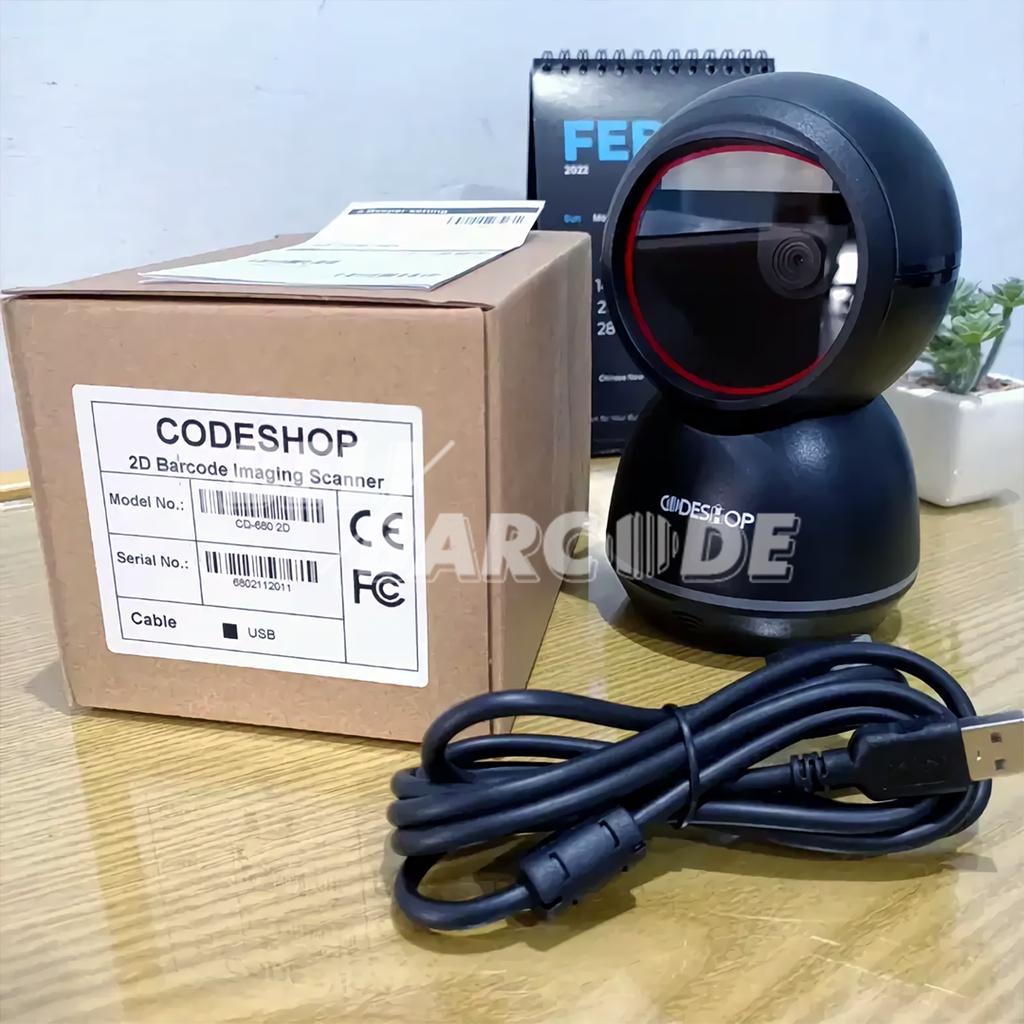 Omni Scanner Barcode CODESHOP CD 680 / CD680 1D &amp; 2D (QR BARCODE) Garansi Original