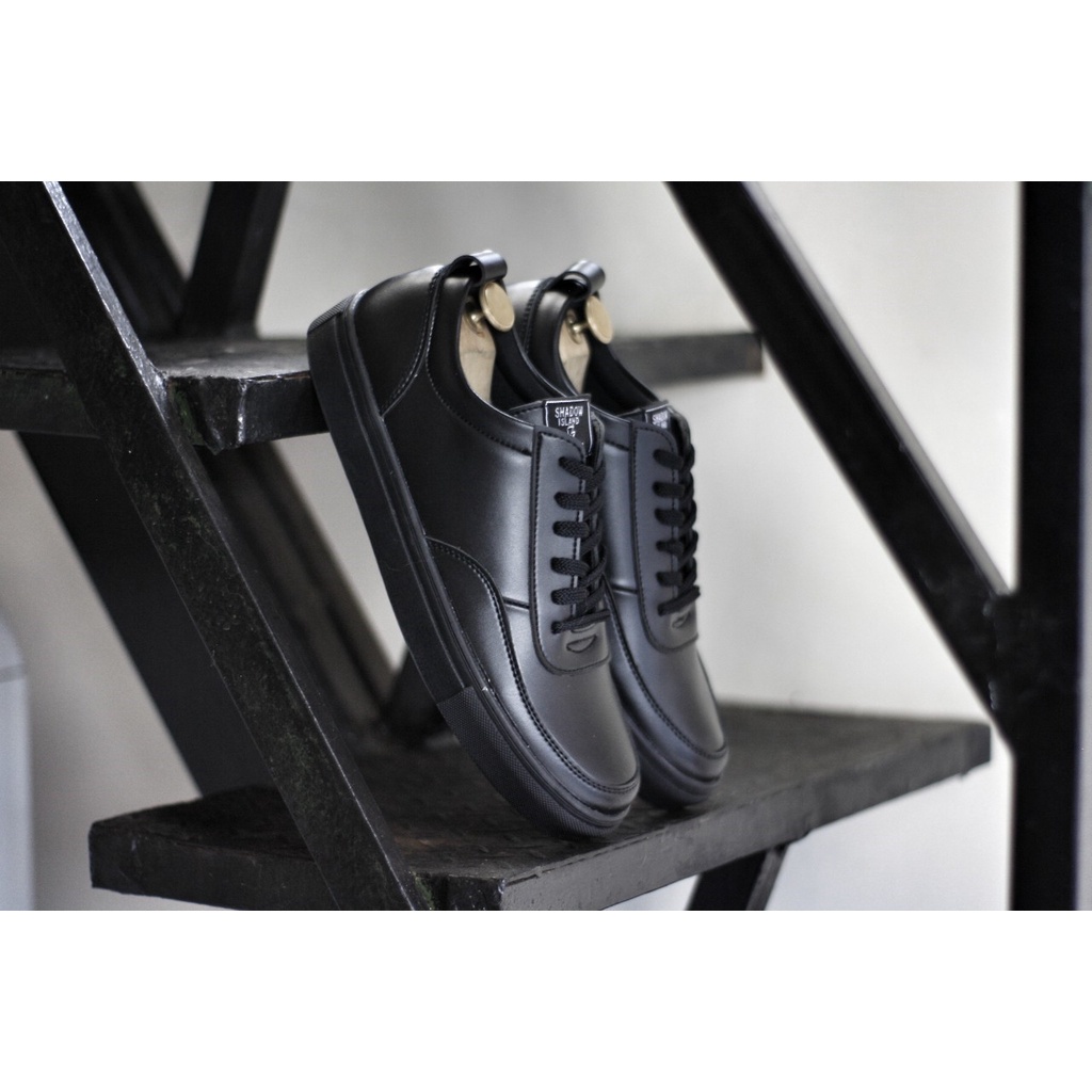 ROVER BLACK - Sneaker Kasual Pria Bahan Kulit Formal Santai - Bergaransi