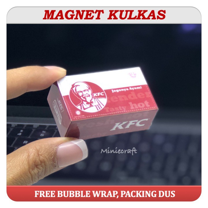 MAGNET TEMPELAN KULKAS MINIATUR BOX KFC