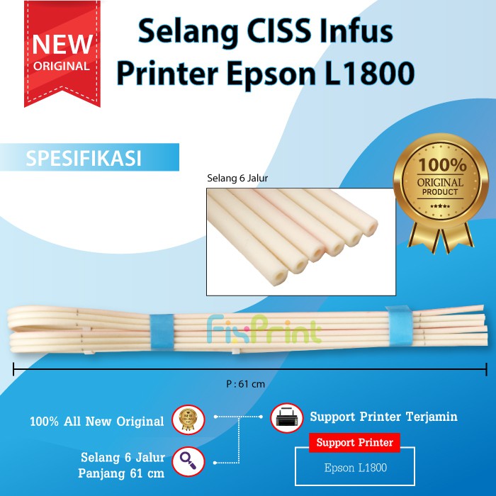 Selang Cartridge CISS Epson L1110 L3110 Selang Tabung Infus Printer L1110 L1210 L1250 L1256 L3100 L3101 L3110 L3210 L3116 L3150 L3156 L3250 L3256 L5190 L5290 L5296