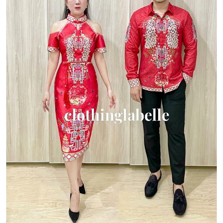 cheongsam couple sangjit cny party dress