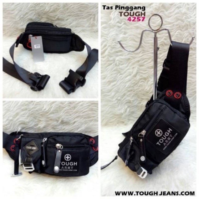 Waistbag tough 4257 tough army/warrior original tas pria/wanita tas pinggang