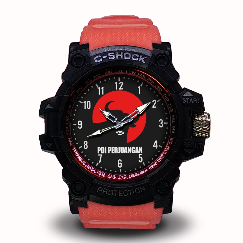 JAM TANGAN LOGO PDIP / PARTAI DEMOKRASI INDONESIA PERJUANGAN 2