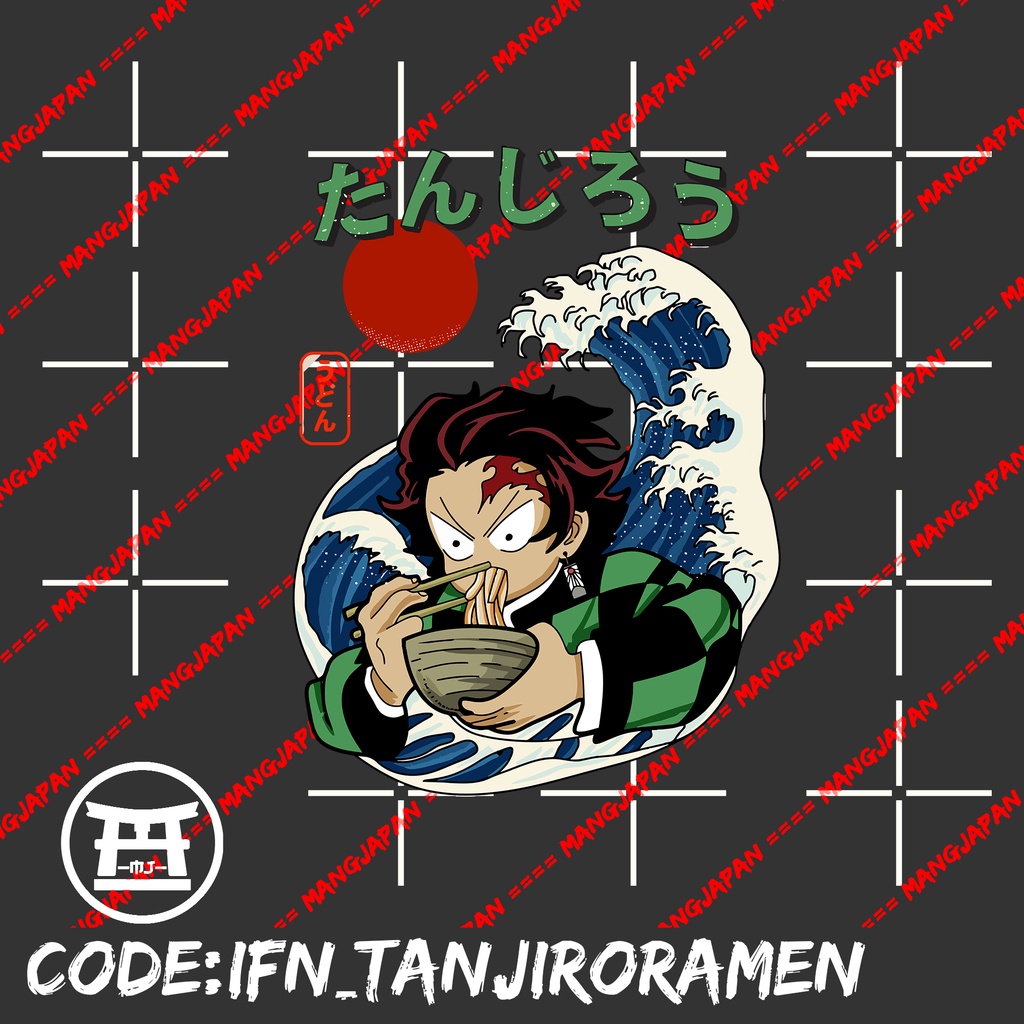 Jaket hoodie jumper infinite anime TANJIRO RAMEN - DEMON SLAYER 100% cotton fleece