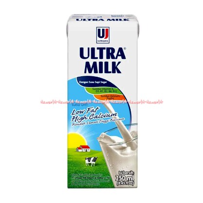 Ultra Milk Low Fat 200ml Susu Ultra UHT Low Fat High Calsium Susu Siap Minum Rendah Lemak Tinggi Kalsium Rasa Original Coklat Cokelat Chocolate