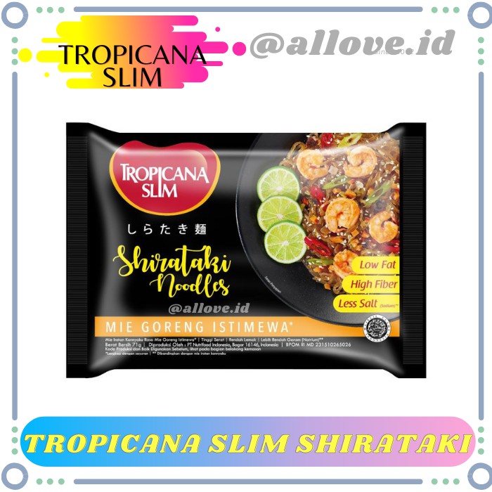 Tropicana Slim Shirataki Noodle - Mie Goreng 71 Gr - Mie Diet