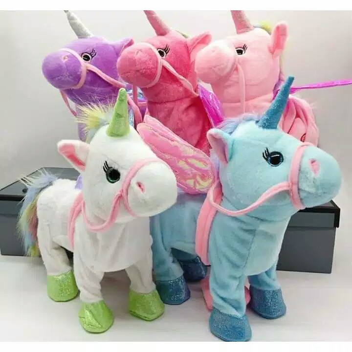  Bisa  Gerak Dan Bunyi Boneka  Unicorn Kuda  Musik Pony 