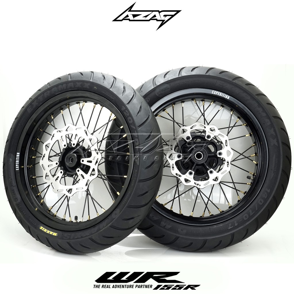 BAN SET SUPERMOTO HONDA CRF VELG EXPEDITION BAN MAXXIS EXTRAMAXX