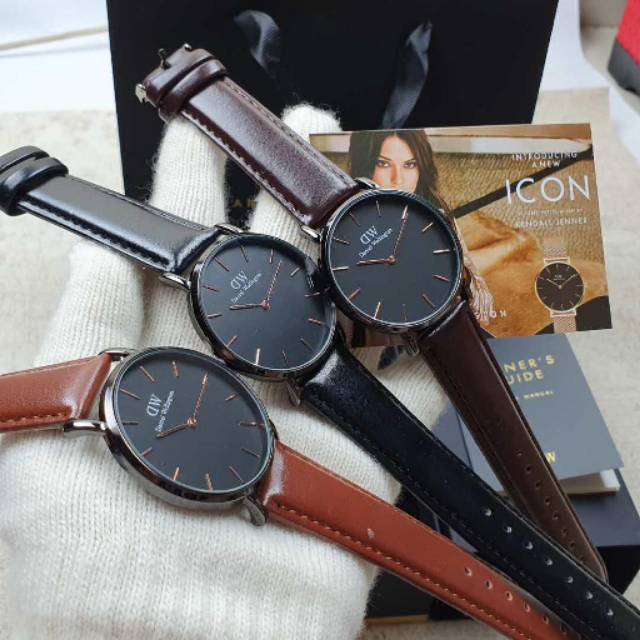 JAM TANGAN DW/DANIEL WELLINGTON ORIGINAL TALI KULIT