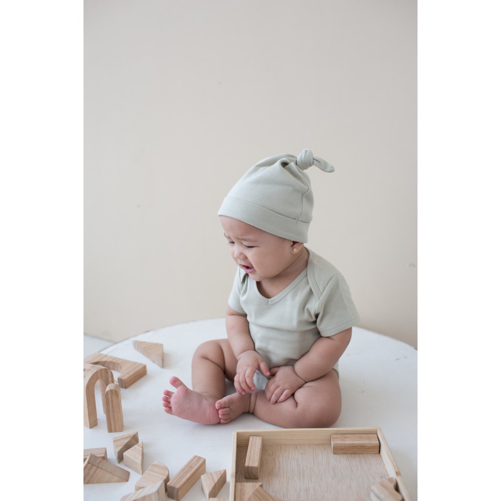 Cotton Cub Short Sleeve Bodysuit - Jumper Anak Bayi Setelan Lengan Pendek dengan Kancing Baby