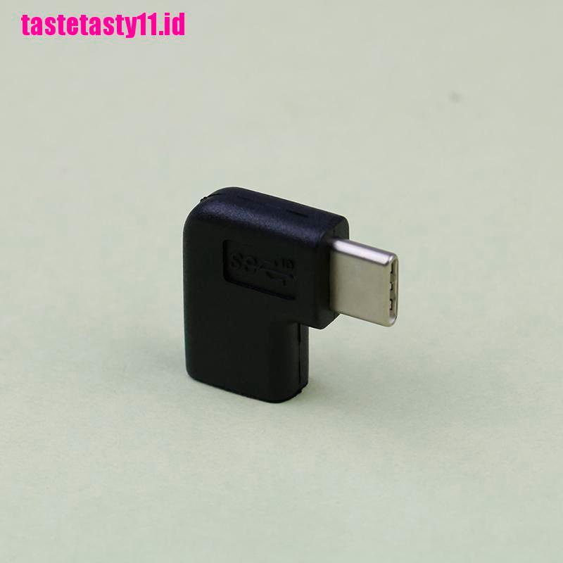 Konverter Sudut Kanan 90 Derajat USB 3.1 Tipe C Male Ke Female USB-C