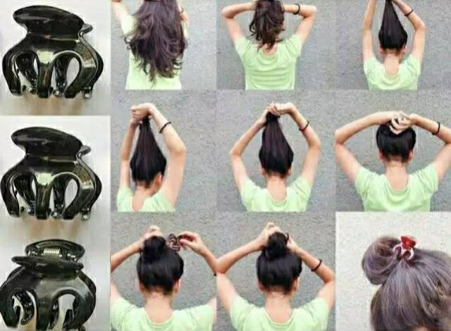 (6pcs) 5,cm Jeday Rambut Hitam  | Jepit Rambut | Garola