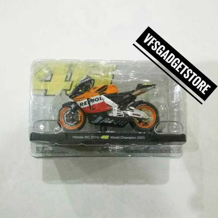 Diecast Ducati - Diecast New Ray Vespa - Diecast Motogp Diecast Valentino Rossi Skala 1:18 Honda