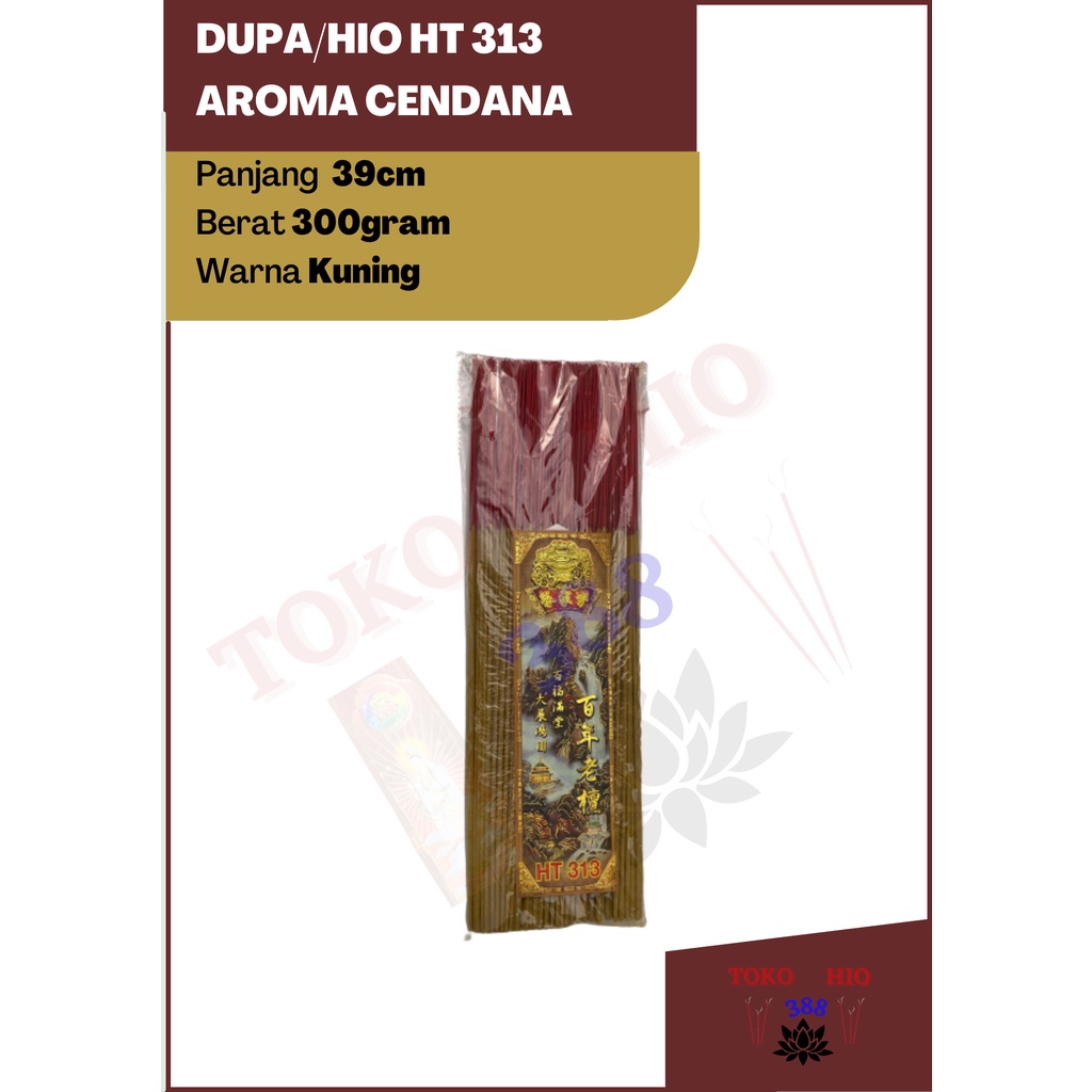 HIO DUPA CENDANA HT 313 WARNA KUNING AROMA CENDANA PANJANG 39 CM 300 GRAM