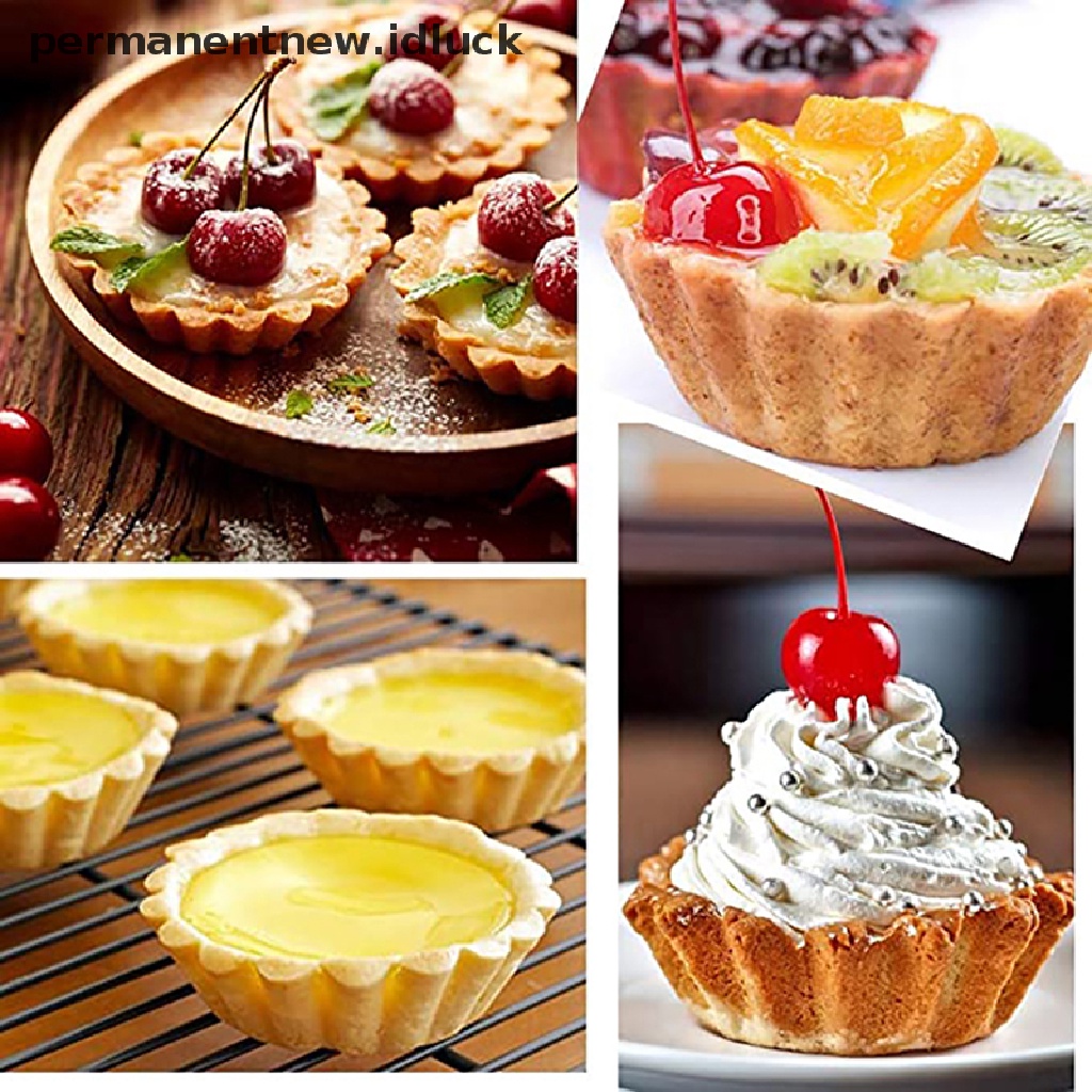 1 / 6 Pcs Cetakan Cupcake Telur Bentuk Bulat Bahan Stainless Steel Dapat Digunakan Kembali