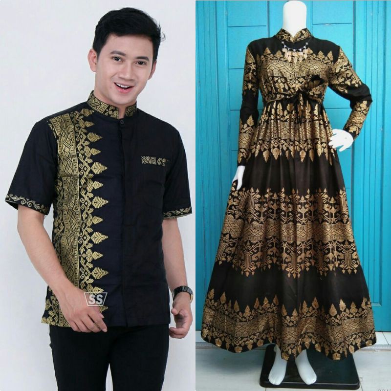 Batik Couple Jumbo_Maora Sania Ruffle Batik Couple Ori Ndoro Jowi DNT Garansi Termurah-Cp koko jarum K jumb