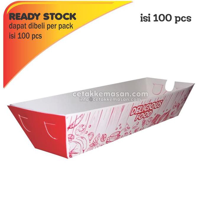 

Tray Sosis Bakar Dus uk 16 x 4 x 4 cm Foodgrade
