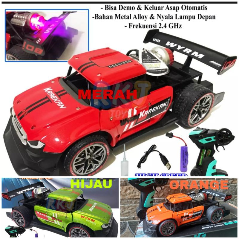 Mobil remot RC Metal Alloy 2.4Ghz Drift Mainan Anak Remot Control