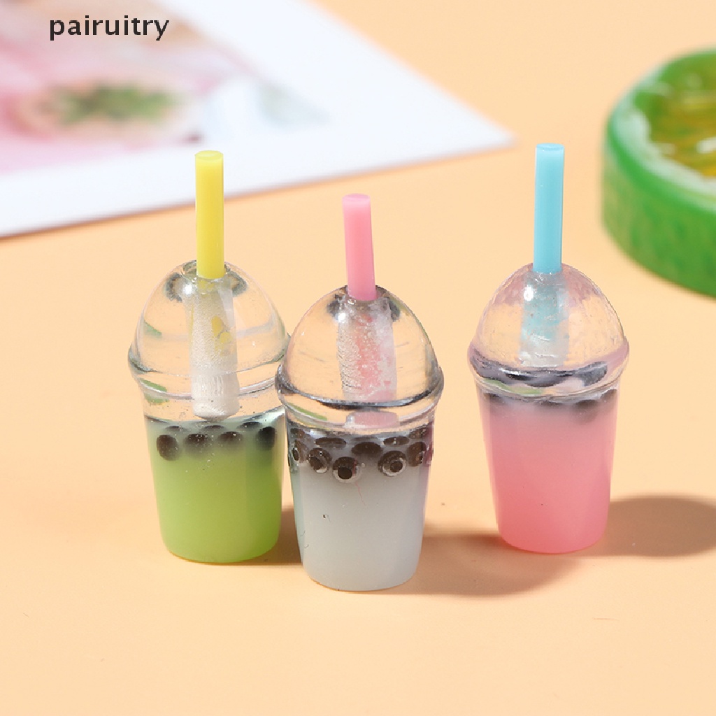 Prt 5Pcs Miniatur Gelas Pearl Milk Tea Aksesoris Dapur Rumah Boneka 1: 12 PRT