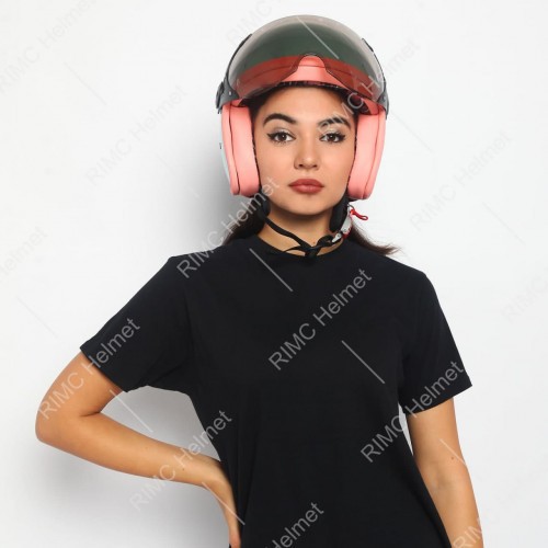 Helm Bogo Retro Wanita New Tosca Half Face Pastel Cewek Cewe Perempuan SNI Sada Rosa Original