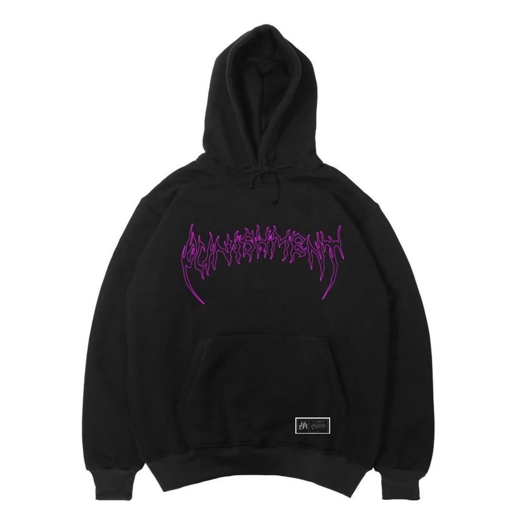 HOODIE PRIA WANITA BLACK ORIGINAL DISTRO METAL BLACK PUNISHMENT MURAH JAKET JUMPER HOODIE HITAM OBLONG DISTRO HOODIE